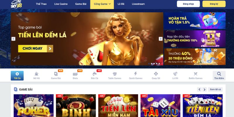 Siêu phẩm game đáng thử tại SKY88 uy tín